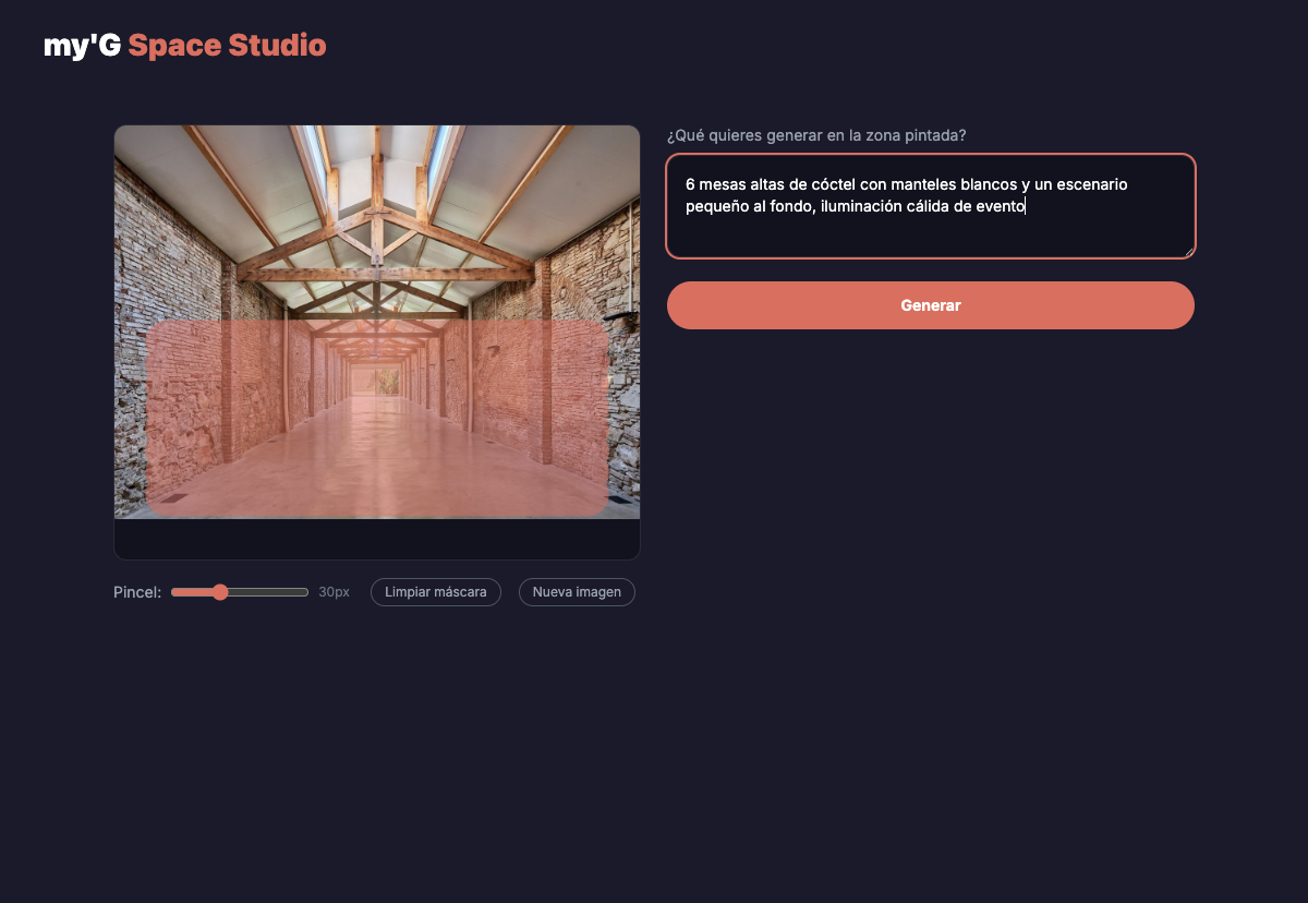 my'G Space Studio — describe tu visión
